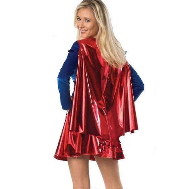Women's Supergirl Tv Show Cosplay Costume Dress Halloween Roleplay Party Fancy Dress Up Outfit