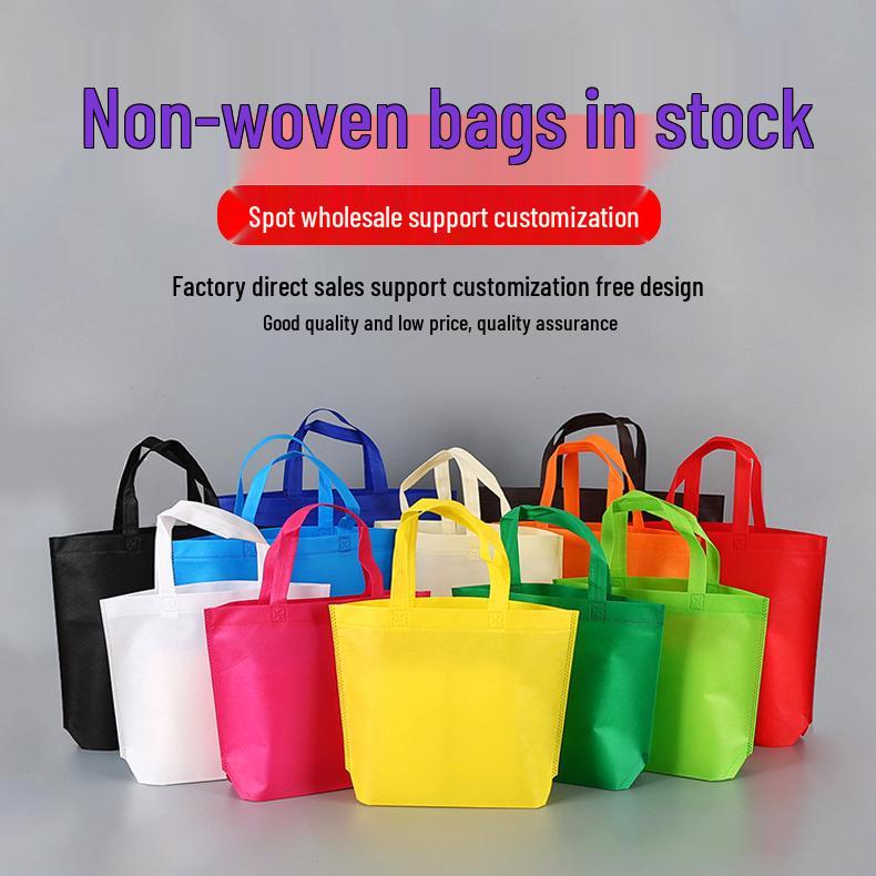 Eco-Friendly Non-Woven Tote Bags: Bottom-Only, Heat-Pressed, Custom-Printed Logos Available