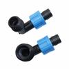 16mm Thread Lock Hose Connector 90 Degree Elbow Pipe Water Connector Drip Tape for Greenhouse Agriculture Irrigation 2 Pcs