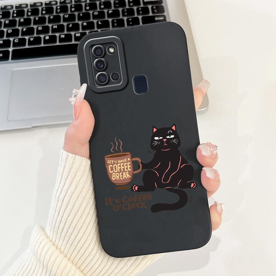 For Samsung Galaxy A21s Case SM-A217F New Fashion Cartoon Painted Cover Shockproof Phone Case For Samsung A21s A 21 s Soft Shell