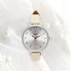 Fieldwork Analog Watch with Leather Simple NF Shiny Women's Strap, Nickel-Free, Design, White, ST299-1