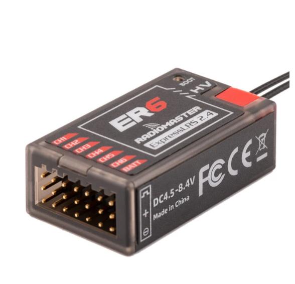 Radiomaster ER6 2.4GHz ELRS PWM Receiver ExpressLRS System for FPV Drone Parts Small Aircraft Ship Car Models