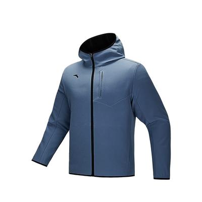 Comfortable Casual Hooded Zipper Letter Print Simple Windbreaker Men Outerwear Checkered-Gray 952447602-5