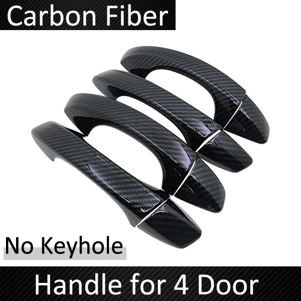 Car Door Handle Cover For SEAT Leon 5F 2012~2019 MK3 Carbon Fiber External Handles Tirm Auto Accessories Stickers 2015 2017 2018