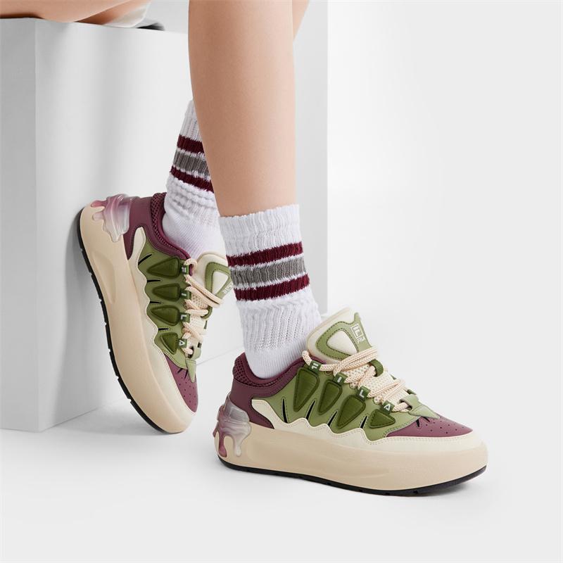 Fila Carrot 2 Comfortable Versatile Durable Low-Top Skate Shoes Women Sneaker White Purple F12W431212FNA