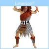 Costume Primitif Tendance Unisexe Pour Couples Présentant un Design Amusant en Os Idéal Pour les Spectacles sur Scène