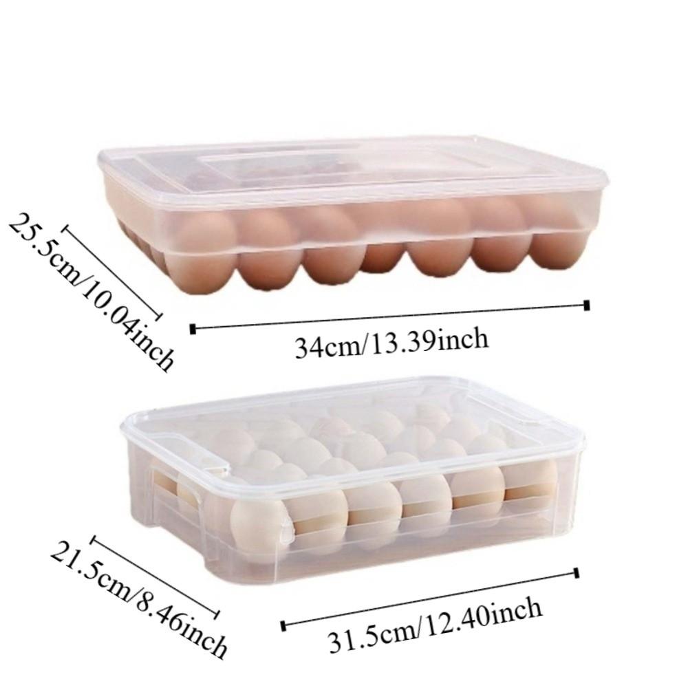 Container Lid Plastic Egg Holder Space Saver Refrigerator Egg Storage Container  Home