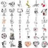 Compatible With Original Copper European Style Bracelets, Jewelry Accessories, New Dog Paw Cat Cheetah Charm Bead Pendant