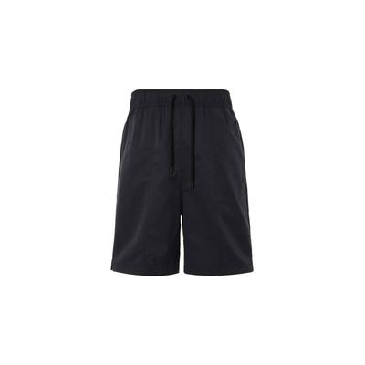 Solid Color Stitched Woven Drawstring Breathable Casual Shorts Men Bottoms Black FN4550-010