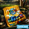 Custom Personalized Blanket Mateo Little Bus Soft Throw Blanket, Suitable for Family and Friends, Sofa Blanket,Home Decor Christmas gift