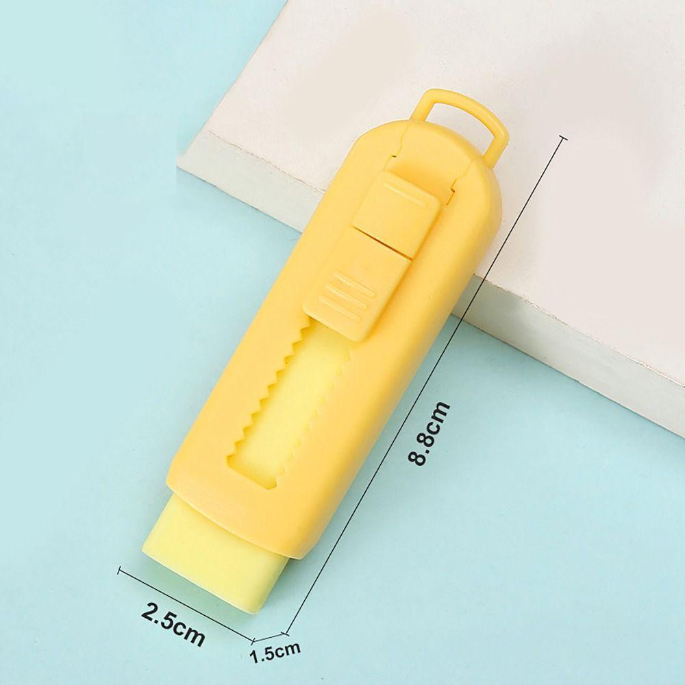 

Самоблокирующиеся канцелярские принадлежности Цветные ластики для карандашей Macaron Легкий двухтактный ластик для студентов жёлтый