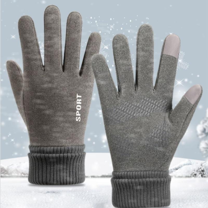 1pair Autumn Winter Outdoor Cycling Gloves Gym Fitness Sports Running Warm Touch Screen Nonslip Gloves Mountaineering Gloves