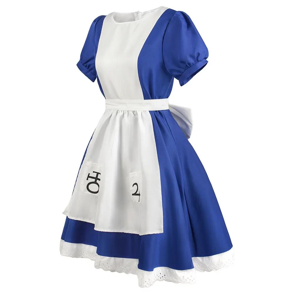 Anime Alice Princess Dress Maid Apron Dress Game Madness Returns Alice Cosplay Costume For Women Girls Halloween Party Costume