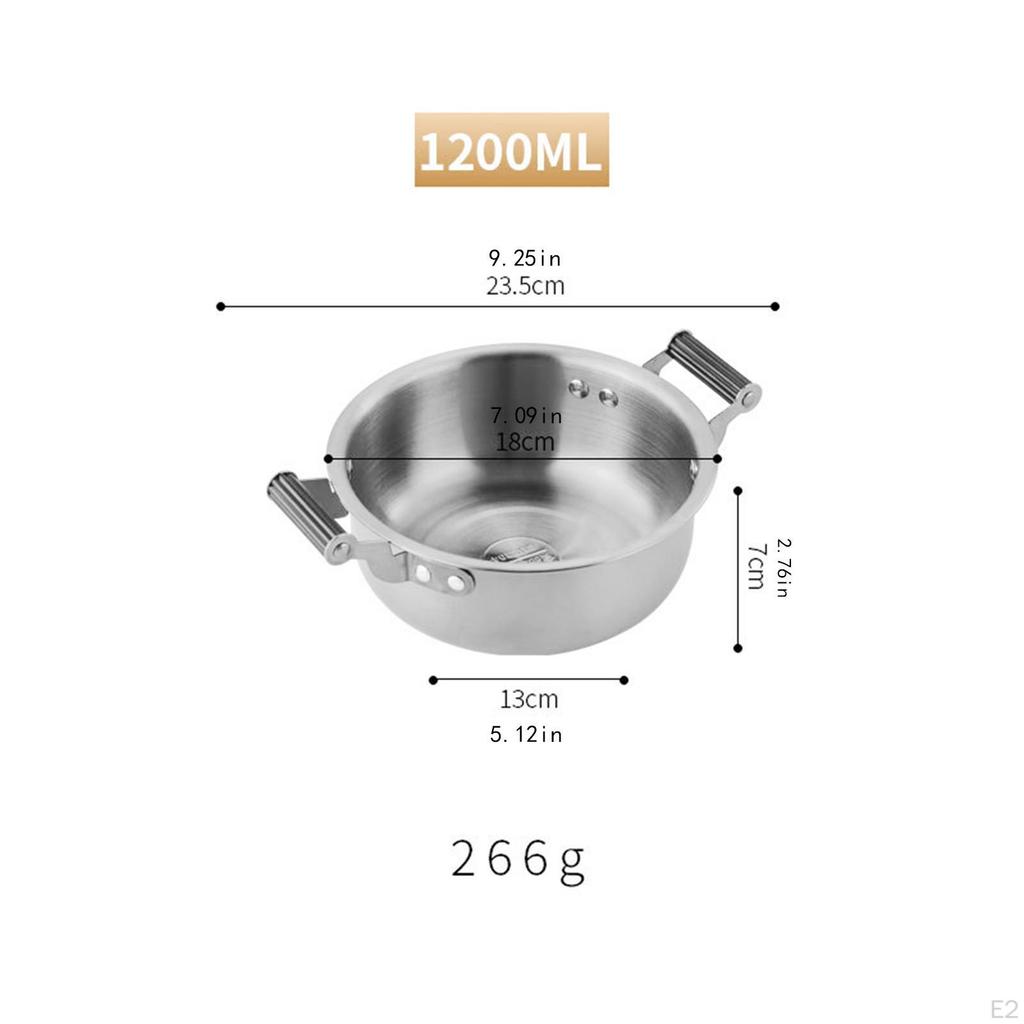 Korean Ramen Cooking Pot for Stovetop Use with Double Handles