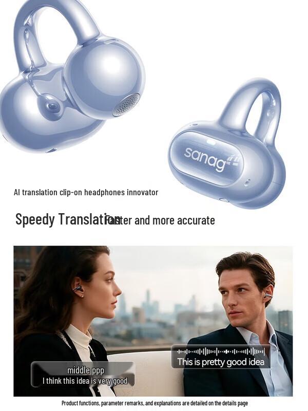 SANAG S8S Ultra Open-Ear AI Translation Sports Earphones
