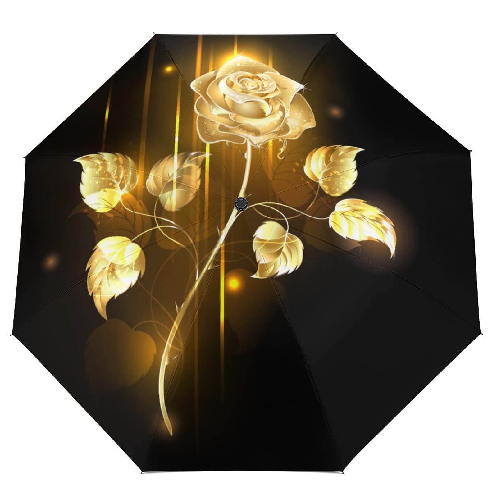Rose Floral Umbrella Valentine s Day Flower Folding Travel Umbrella Stylish,Lightweight,Portable Umbrella for Women Girls Gift