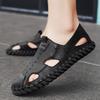 Sommer Leder Römersandalen Herren Business Casual Schuhe Outdoor Strand Übergröße Handgefertigte Herrenschuhe Outdoor Rutschfest Laufen