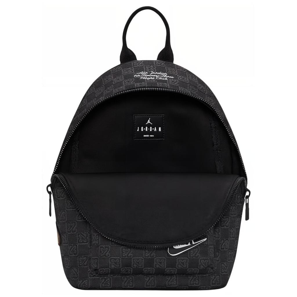 Jordan Plecak Mini Monogram 10L Wzór Litery Tkany Poliester Unisex Czarny IQ3201-010