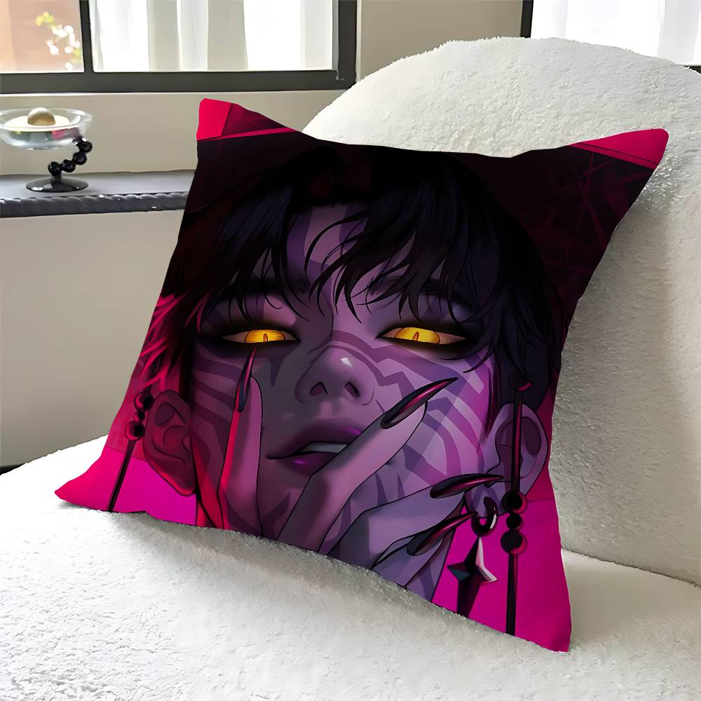 KPop Demon Hunters Office Cushion Pillowcase Car Cushion Cover45X45CM Lumbar Pillowcase Sofa Pillowcover