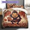 Death Note Pattern Bedding Quilt Set Quilt Cover Pillowcase Home Decoration Birthday Gift (1 * duvet cover + 2 * pillowcase, without core)