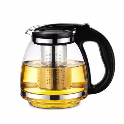 1500ml Žáruvzdorná skleněná čajová konvice s nerezovým sítkem 304, čajníky pro čajový dýchánek, vyhřívaná nádoba pro vaření