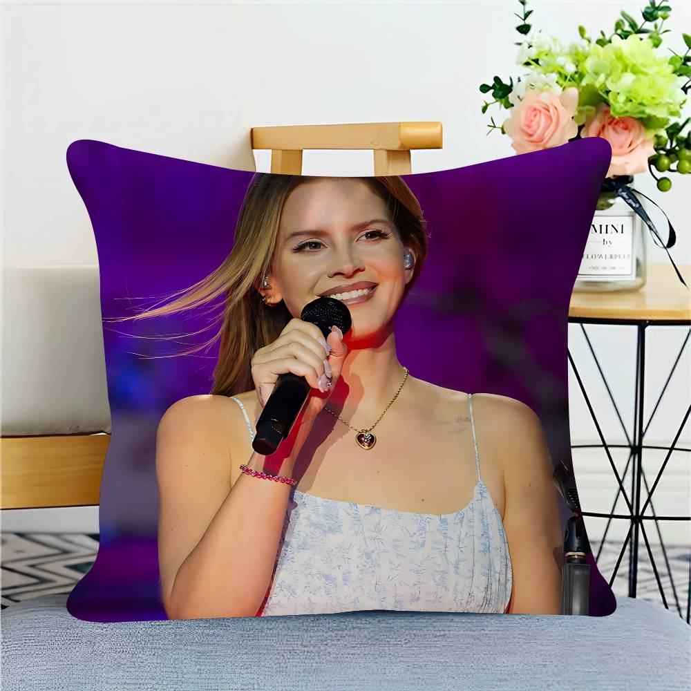 

Singer L-Lana-Del-Rey Office Cushion Pillowcase Car Cushion Cover45X45CM Lumbar Pillowcase Sofa Pillowcover 24x24Inch