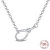 925 Silver Necklace Heart Silver Chain Moon 925 Original Necklace Clover Silver 925 Jewelry Women Gift