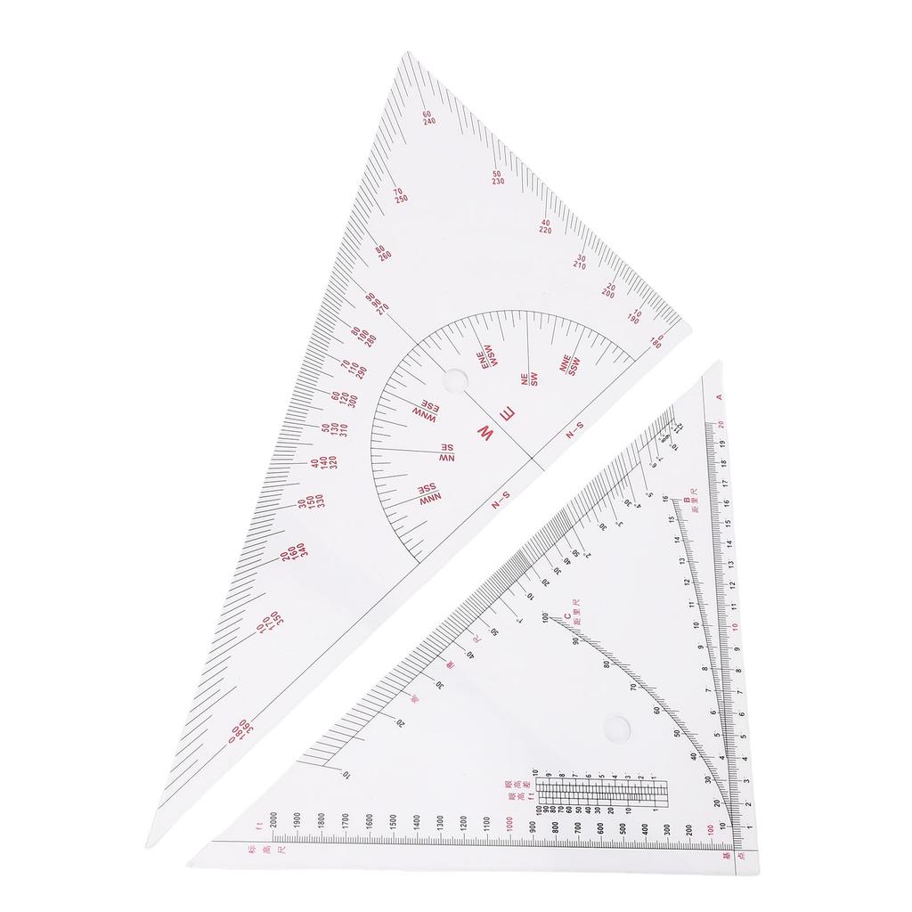 Chart Drawing Triangle Ruler 405mm Large Scale Multifunctional Acrylic Triangle Ruler Protractor Set for Distance