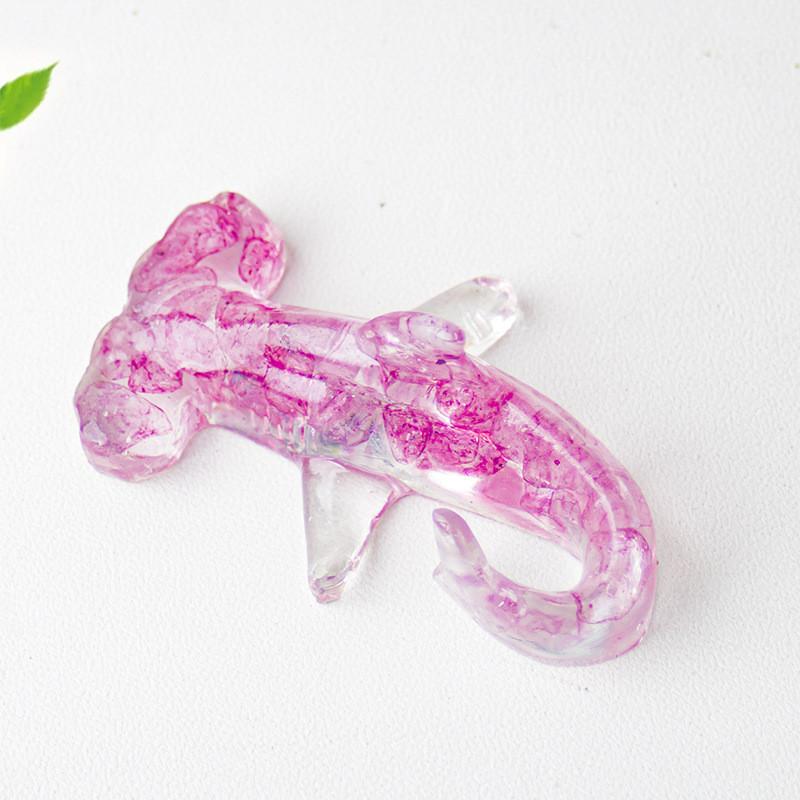 Hammerhead Shark Resin Art Sculpture With Natural Crystal Stones For Office Decor And Gift Giving