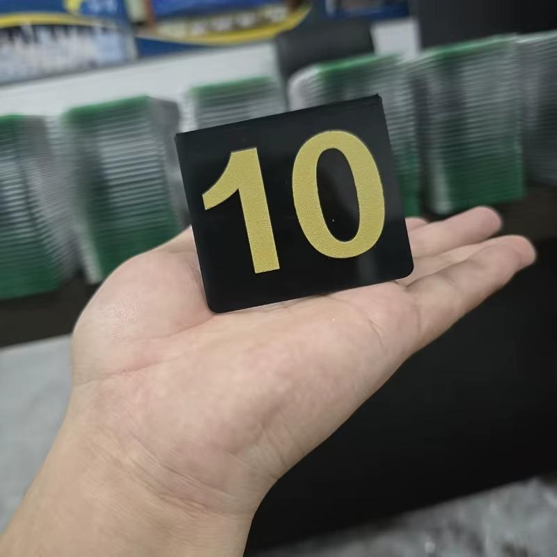 1-40 Acrylic V-Type Number Plates Table Numbers Cards Set Signs Position Markers for Restaurants Hotels Events Wedding Seat Tags