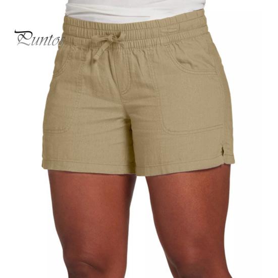 

Летние женские шорты на кулиске, эластичные, с высокой талией, облегающего кроя, однотонные, с карманами, длиной выше колена, облегающие, спортивные штаны, женские спортивные шорты XL