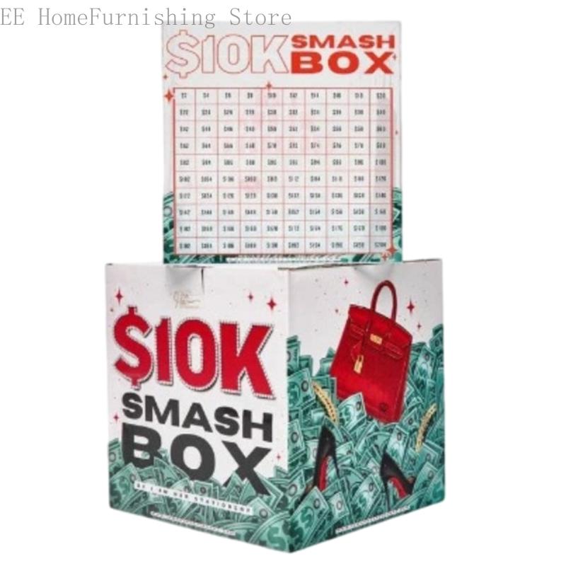 10k Saving Challenge Budget Planning Money Box Acrylic Cash Banks for Students and Family with Visual Progress Tracking