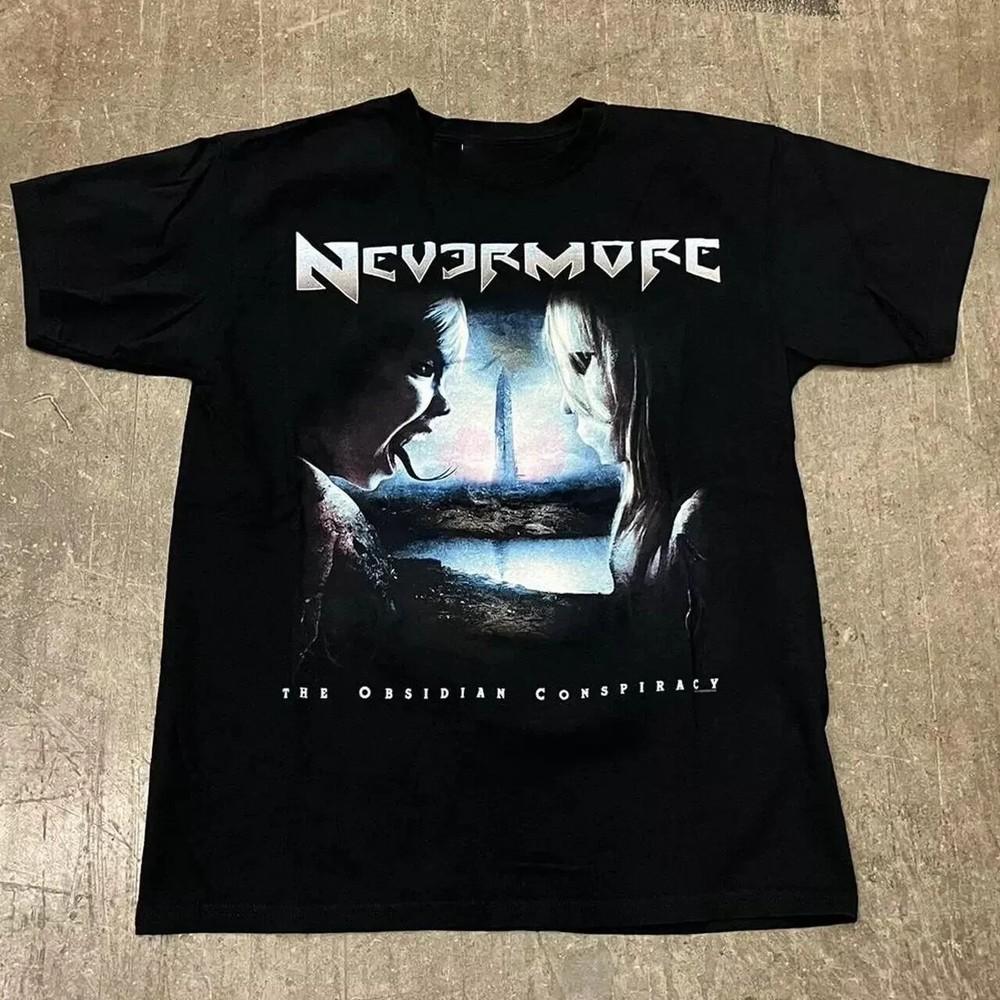 Nevermore The Obsidian Conspiracy T-Shirt Tops tees Men's Women's Cotton Black Men Size S to 4XL