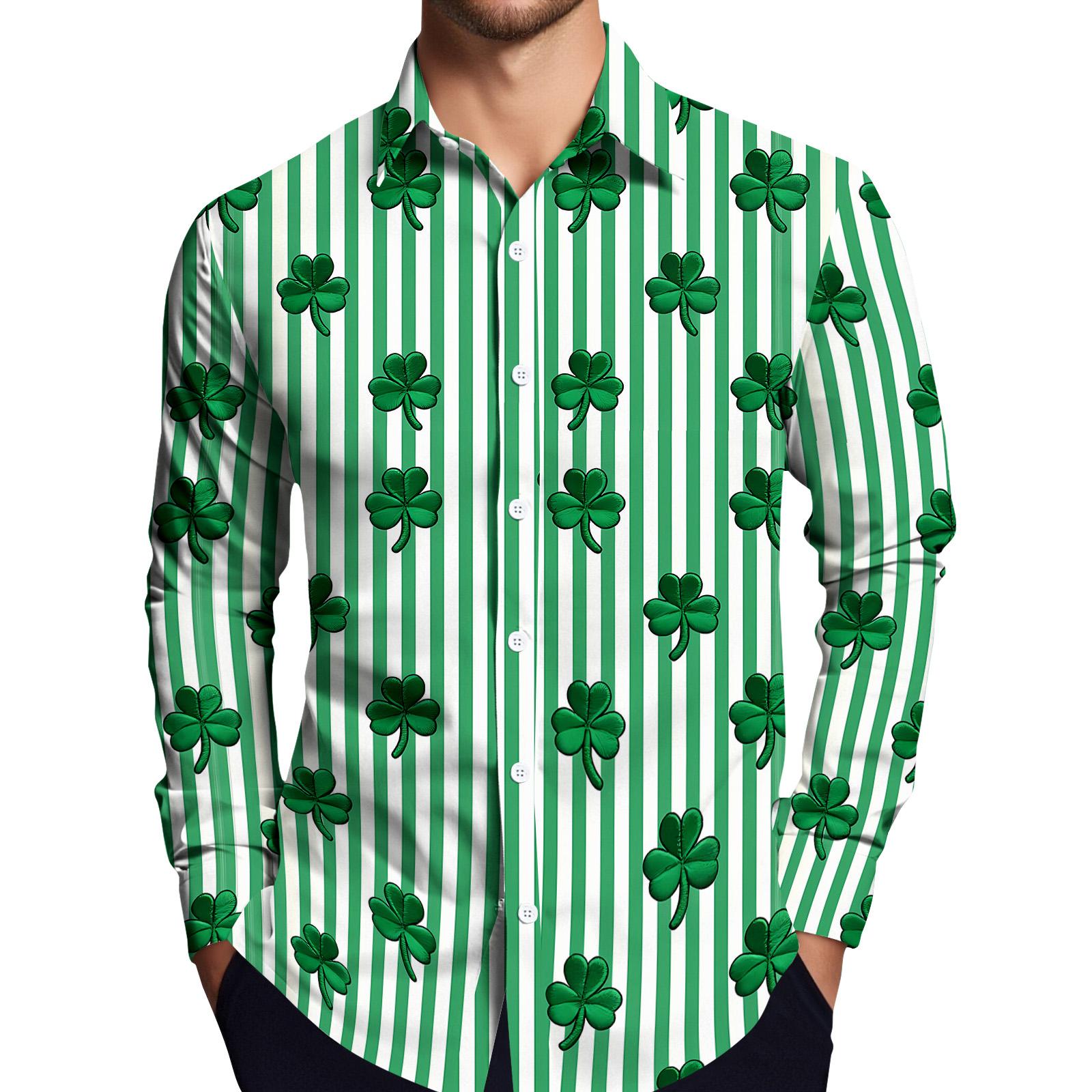 

Men s Christmas Print Long Sleeve Button Shirt XL