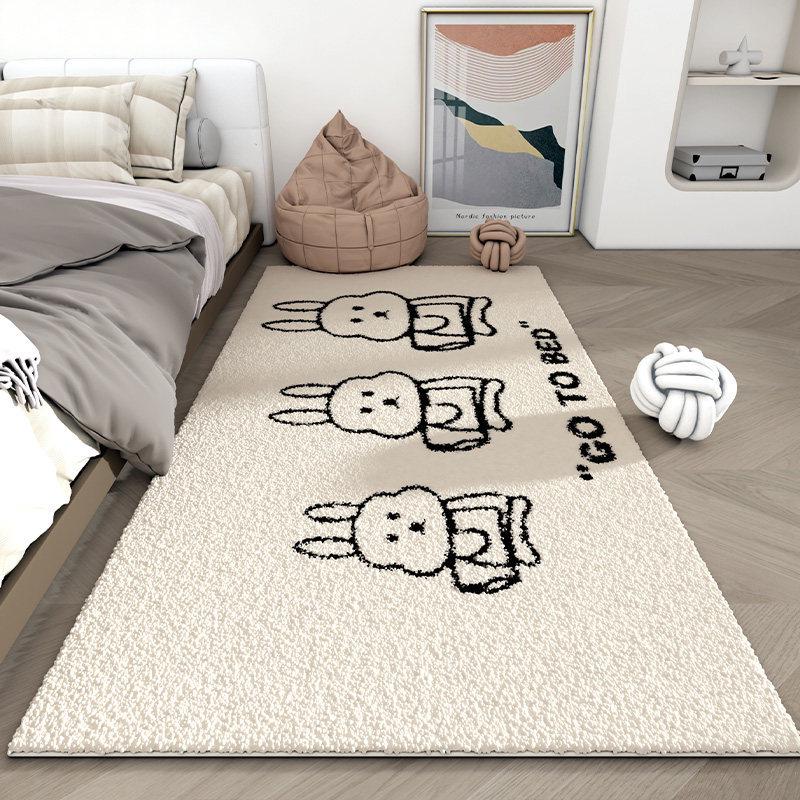 Cartoon Rabbit Sofa Blanket: Stain-Resistant, Wear-Resistant, Easy to Clean, Ideal for Living Room & Bedroom Decor