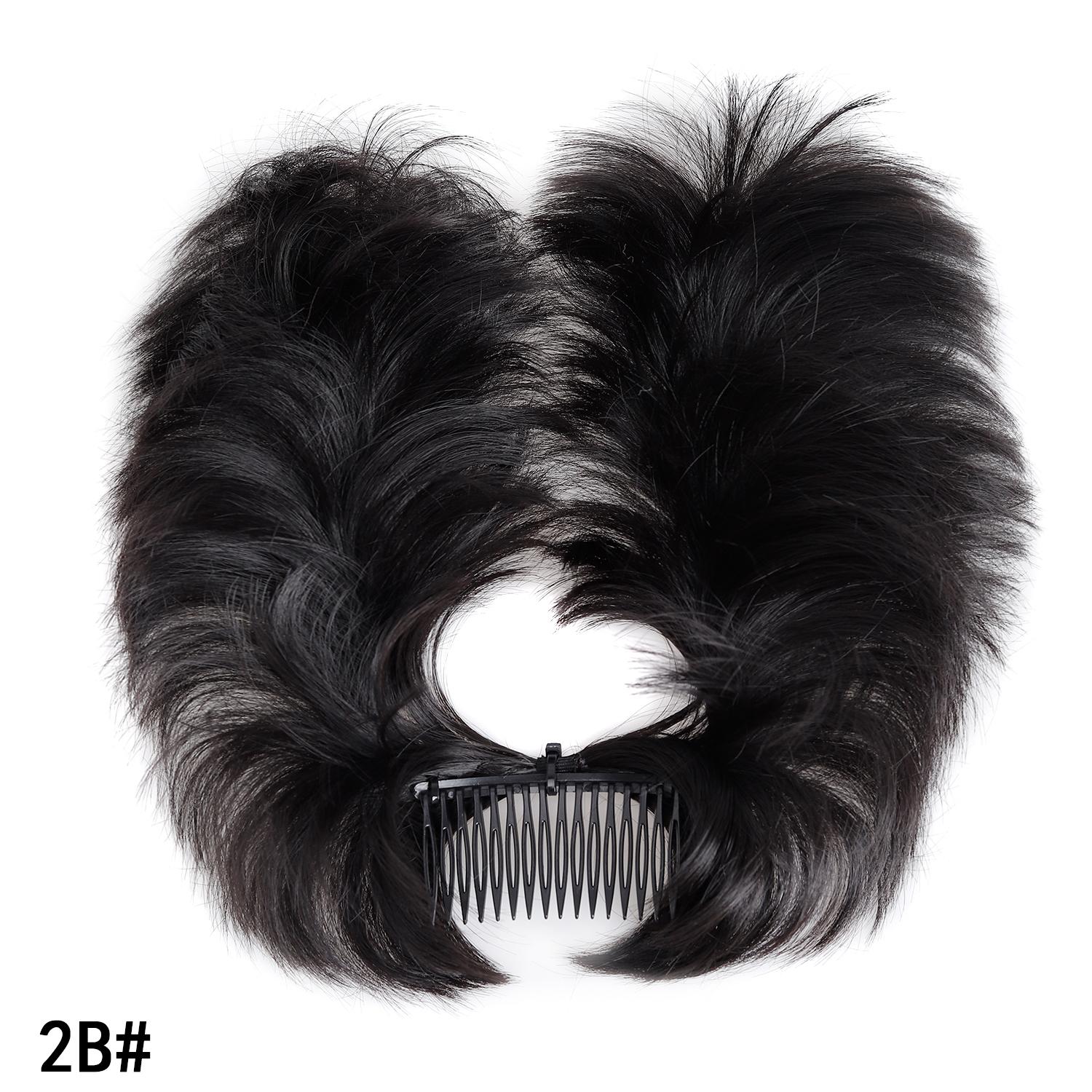 

Жіночі синтетичні перуки для DIY, недбалі пучки, гребінець-кліпса для зачіски, гумки для волосся, штучний пучок, шиньйон, різноманітні зачіски, легко