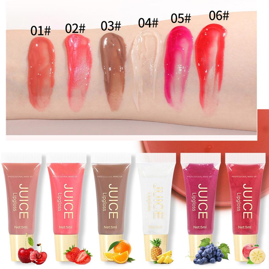 Plumping Lip Oil with Fruit Flavor, Mirror Shine Gloss - Long-Lasting Hydration Makeup for Women