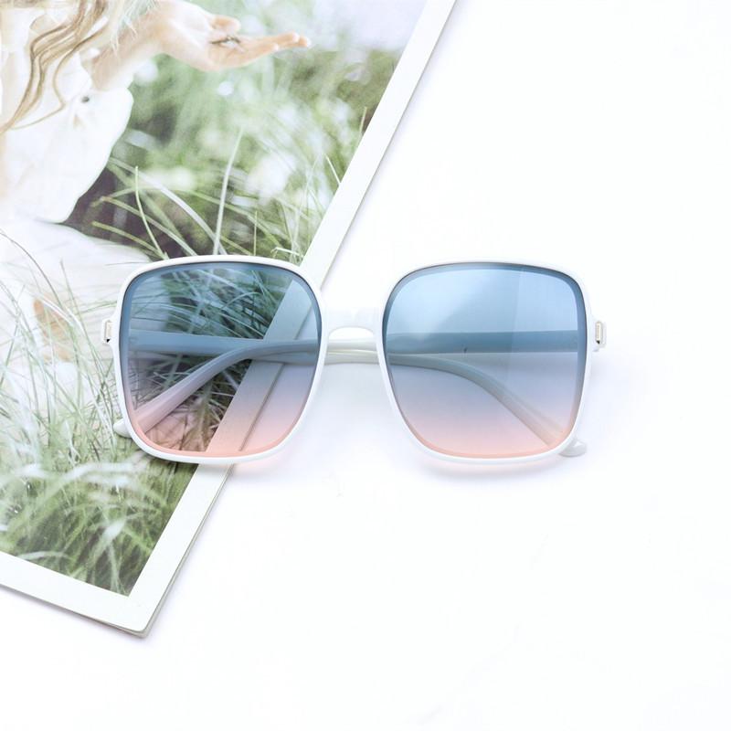 Large Frame Square Sunglasses Slimming Sunglasses Women'S Gradual Change Of Color Personalized Uv Glasses