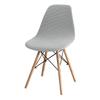 1PC Polar Fleece Shell Chair Cover Solid Color Jacquard Dining Chair Slipcover Stretch Anti-dust Seat Cover for Living Room Home