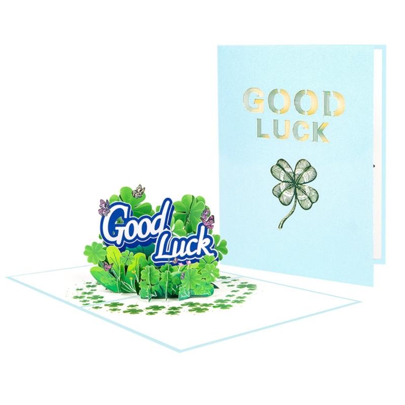 

Good Luck Popup Card Clovers Popup Greetings Card 3D Birthday Card Gift Cards for Graduations 1