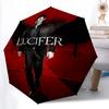 Supernatural Shadows Light Folding Umbrella Suitable for All Seasons 8 Paraphenoid Bones Printing Light Three Folds
