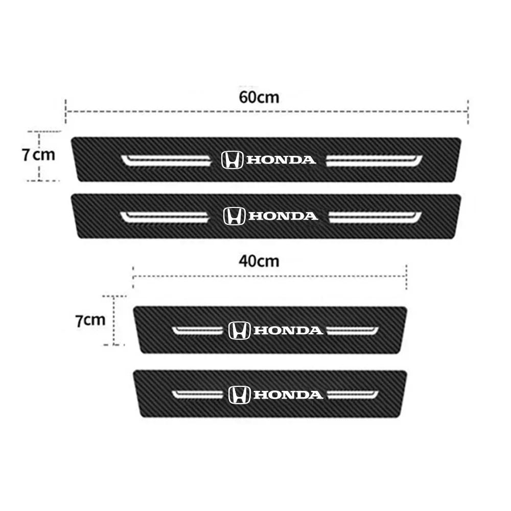 Car Front Rear Door Pedal Plate Threshold Sill Protective Stickers for Honda FIT Civic CRV Accord Jazz HRV Vezel CRZ City Pilot