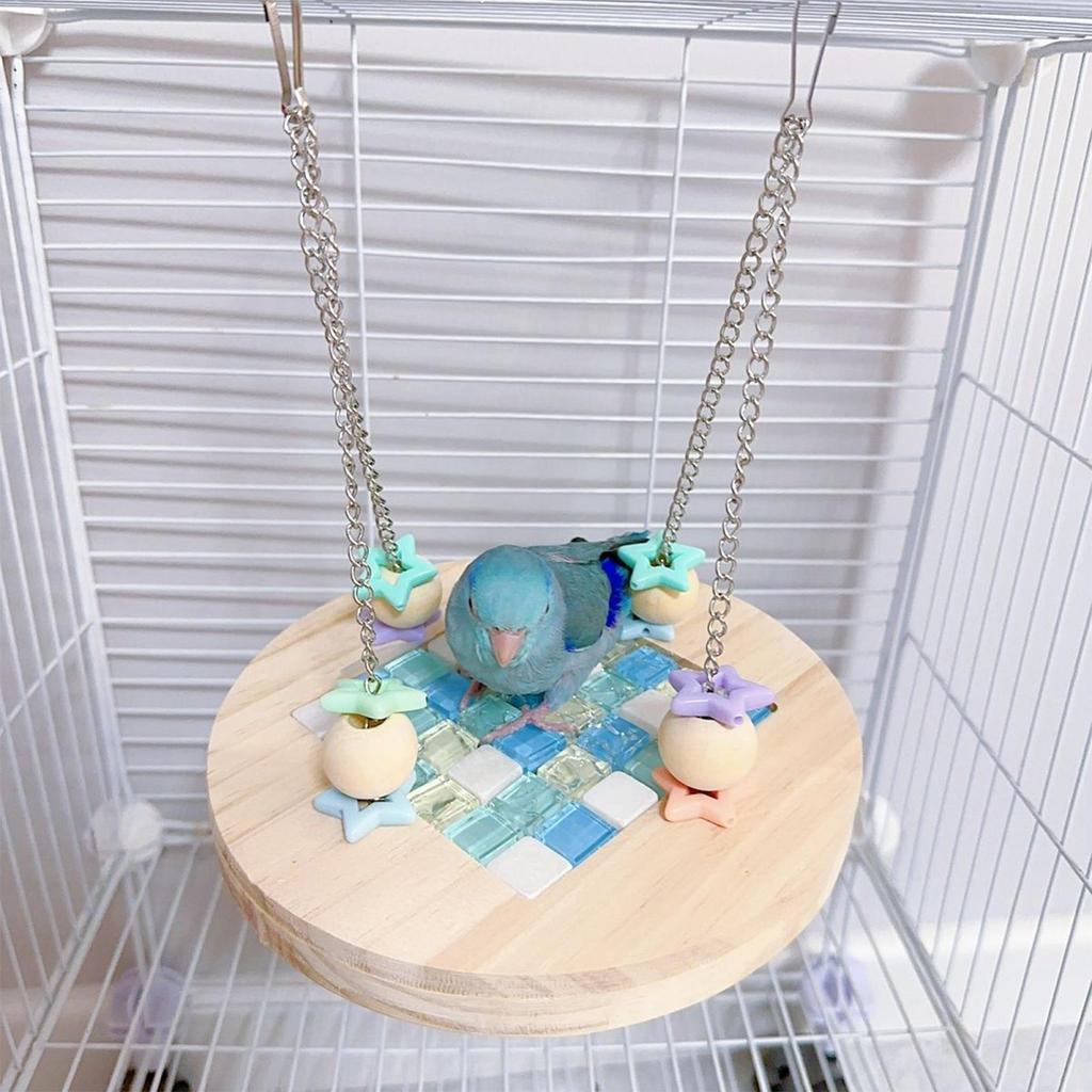 Parrot Hammock Bird Summer Cooling Small Pet Ice Pad Heat Dissipation Removable Bed Anti Bite Cage Parrot Toy Bird Accessories