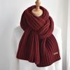 Thick Woolen Scarf for Women in Korean Style Student Harajuku Versatile Ins Trendy Girl British Japanese Style Knitted Scarf