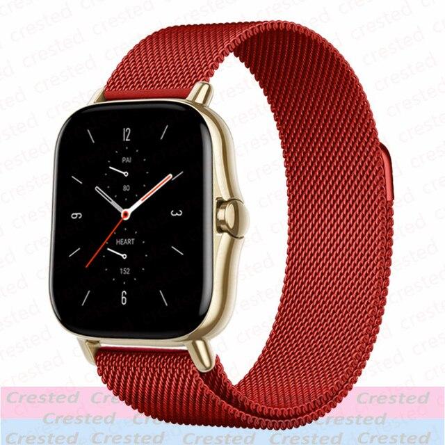 20mm/22mm Magnetic Band For Amazfit GTS/4/2/2e/3/GTS2 Mini/GTR 47mm/GTR2/3/Pro/4 Stratos Metal Watch Bracelet Amazfit Bip Strap
