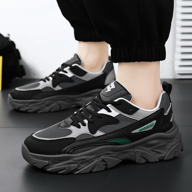 Mesh casual sports shoes trendy student shoes versatile breathable dad shoes men