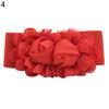 Women's Fashion Double Rose Flowers Elastic Stretch Waist Belt Wide Stretch Waistband