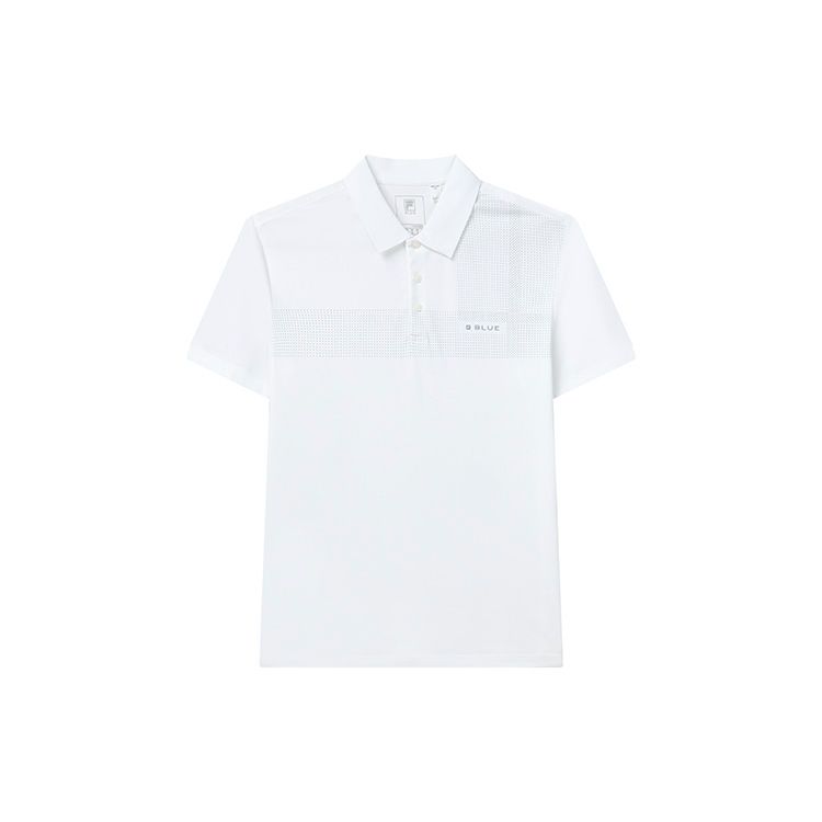Fila Solid Color Casual Sports Simple Knitted Short Sleeve Polo Shirt Men Polo Shirts White F11M222122FWT