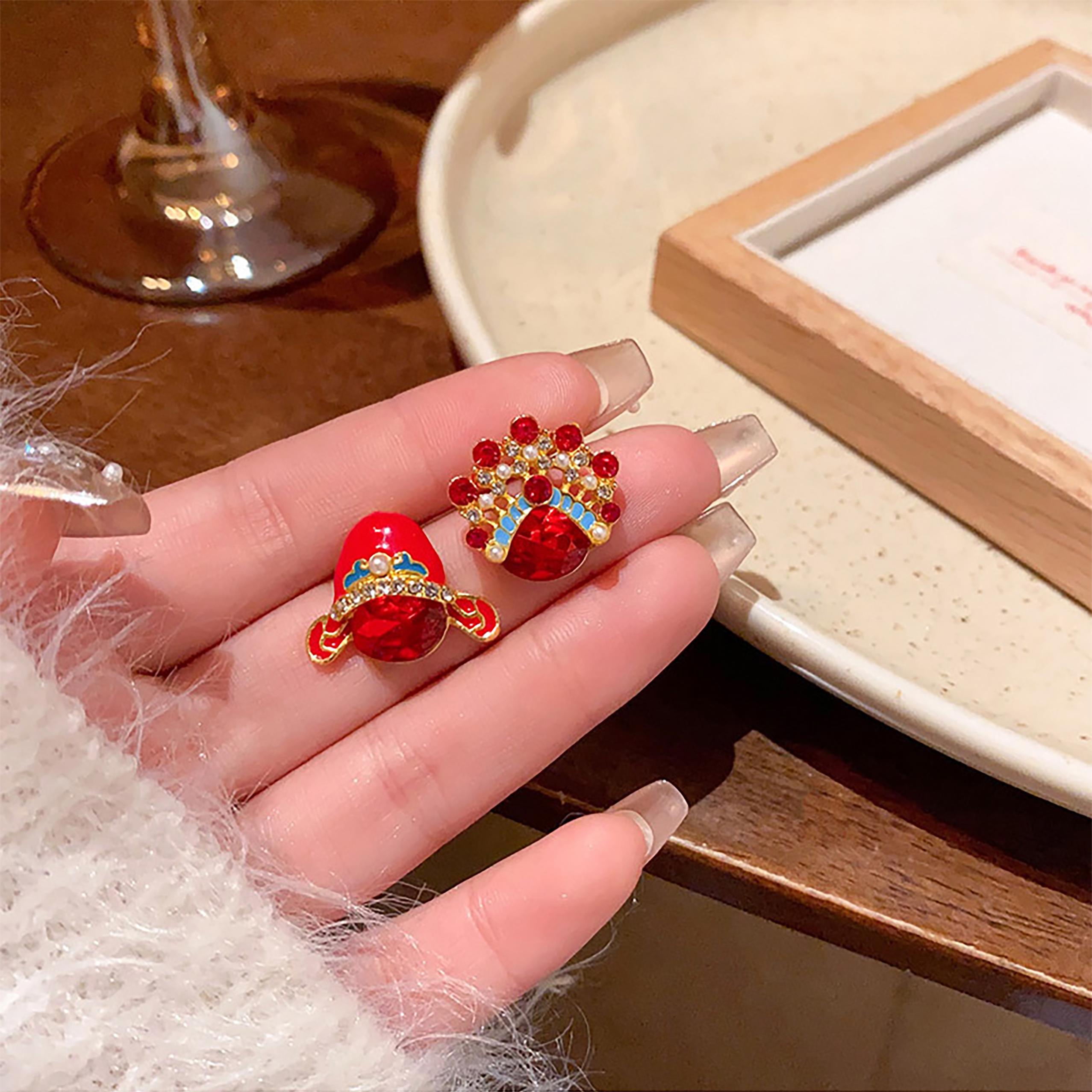 

Китайский стиль мода Пекинская опера макияж лица серьги для женщин 1 pair