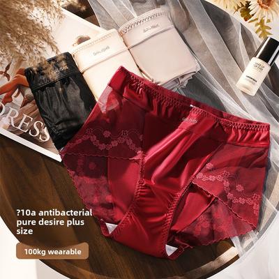 Velká velikost Dámské Jaro Léto Sexy Čistá Touha Krajka Prodloužení Rozkrok Trojúhelníkové Kalhotky